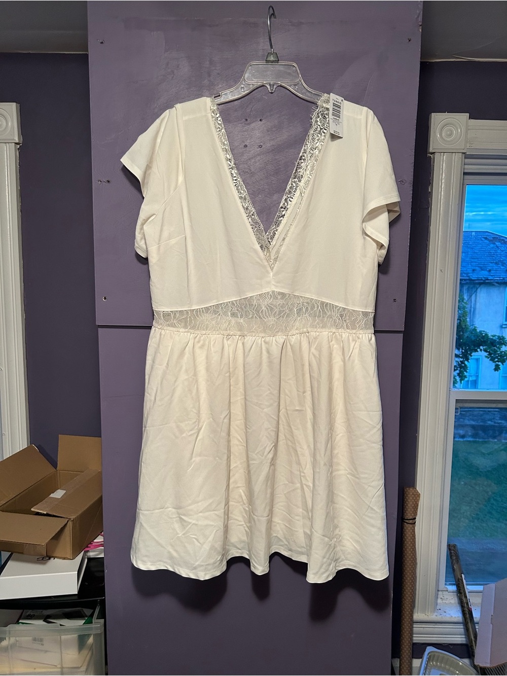 Nightfall by Torrid white lace mini dress 16 nwt